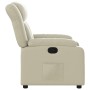 Sillón reclinable de cuero sintético crema de , Sillones - Ref: Foro24-373561, Precio: 226,57 €, Descuento: %