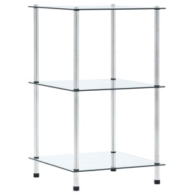 3-level shelf made of transparent tempered glass, 40x40x67 cm by vidaXL, Bookcases and shelves - Ref: Foro24-249504, Price: 4...