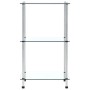 3-level shelf made of transparent tempered glass, 40x40x67 cm by vidaXL, Bookcases and shelves - Ref: Foro24-249504, Price: 4...