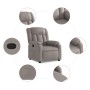 Sillón reclinable de tela gris taupe de , Sillones - Ref: Foro24-373582, Precio: 214,57 €, Descuento: %