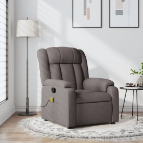 Sillón de masaje reclinable de tela gris taupé de , Sillones - Ref: Foro24-373594, Precio: 240,84 €, Descuento: %