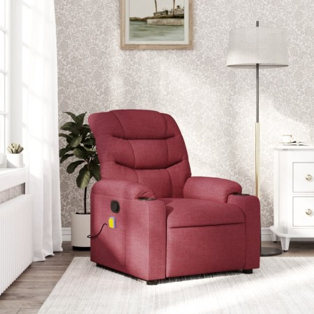 Reclining massage armchair in burgundy fabric by , Armchairs - Ref: Foro24-374159, Price: 239,30 €, Discount: %