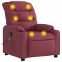 Reclining massage armchair in burgundy fabric by , Armchairs - Ref: Foro24-374159, Price: 239,30 €, Discount: %