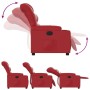 Sillón reclinable de cuero sintético rojo de , Sillones - Ref: Foro24-374138, Precio: 224,99 €, Descuento: %