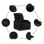 Sillón reclinable de cuero sintético negro de , Sillones - Ref: Foro24-374133, Precio: 238,82 €, Descuento: %