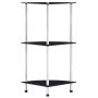 3-level black tempered glass shelf 30x30x67 cm by vidaXL, Bookcases and shelves - Ref: Foro24-249519, Price: 31,97 €, Discoun...