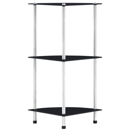 3-stöckiges Regal aus gehärtetem Glas schwarz 30x30x67 cm von vidaXL, Bücherregale und Regale - Ref: Foro24-249519, Preis: 31...