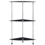 3-stöckiges Regal aus gehärtetem Glas schwarz 30x30x67 cm von vidaXL, Bücherregale und Regale - Ref: Foro24-249519, Preis: 31...