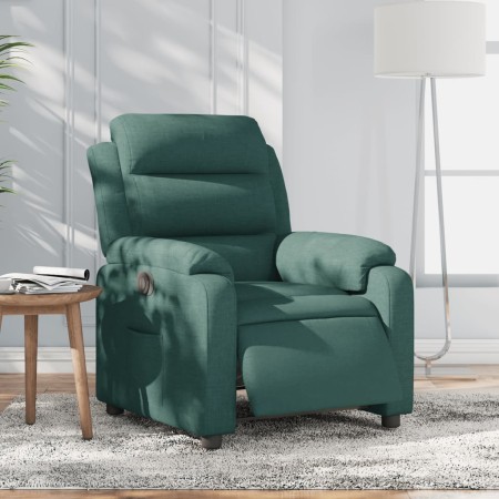 Sillón reclinable eléctrico tela verde oscuro de , Sillones - Ref: Foro24-3204962, Precio: 255,62 €, Descuento: %