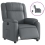 Sillón reclinable eléctrico de cuero sintético gris de , Sillones - Ref: Foro24-3205139, Precio: 266,56 €, Descuento: %