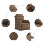 Brown Fabric Electric Recliner by , Armchairs - Ref: Foro24-3204960, Price: 259,93 €, Discount: %