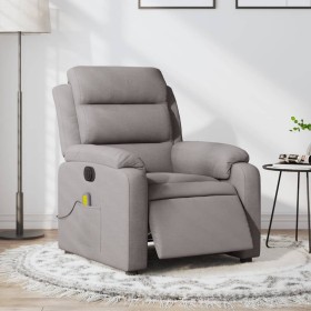 Sillón reclinable de masaje eléctrico tela gris taupe de , Sillones - Ref: Foro24-3204976, Precio: 302,99 €, Descuento: %