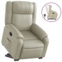 Sillón reclinable elevable cuero artificial color crema de , Sillones - Ref: Foro24-3205151, Precio: 286,60 €, Descuento: %