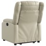 Sillón reclinable elevable cuero artificial color crema de , Sillones - Ref: Foro24-3205151, Precio: 287,42 €, Descuento: %