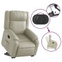 Cream-colored artificial leather reclining and lift chair by , Armchairs - Ref: Foro24-3205151, Price: 286,60 €, Discount: %