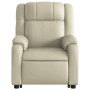 Sillón reclinable elevable cuero artificial color crema de , Sillones - Ref: Foro24-3205151, Precio: 287,42 €, Descuento: %