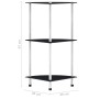 3-level black tempered glass shelf 30x30x67 cm by vidaXL, Bookcases and shelves - Ref: Foro24-249519, Price: 31,97 €, Discoun...