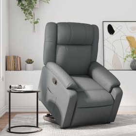 Sillón reclinable elevable cuero artificial gris de , Sillones - Ref: Foro24-3205153, Precio: 360,07 €, Descuento: %