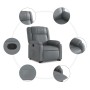 Sillón reclinable elevable cuero artificial gris de , Sillones - Ref: Foro24-3205153, Precio: 292,54 €, Descuento: %