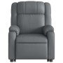 Sillón reclinable elevable cuero artificial gris de , Sillones - Ref: Foro24-3205153, Precio: 292,54 €, Descuento: %