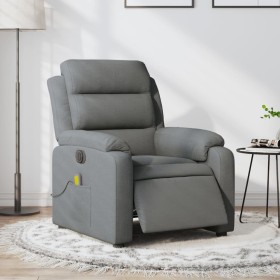 Sillón reclinable de masaje eléctrico tela gris oscuro de , Sillones - Ref: Foro24-3204969, Precio: 274,99 €, Descuento: %