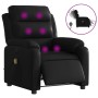 Reclining electric massage armchair in black synthetic leather by , Armchairs - Ref: Foro24-3205035, Price: 284,99 €, Discoun...