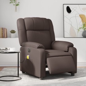 Reclining electric massage armchair in brown synthetic leather by , Armchairs - Ref: Foro24-3205145, Price: 287,99 €, Discoun...