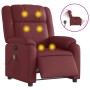 Sillón masaje reclinable eléctrico cuero sintético rojo tinto de , Sillones - Ref: Foro24-3205147, Precio: 274,23 €, Descuent...