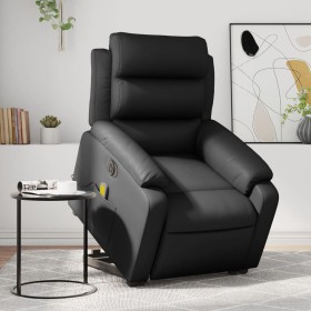 Electric lift massage chair in black synthetic leather by , Armchairs - Ref: Foro24-3205063, Price: 338,99 €, Discount: %