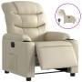 Sillón reclinable eléctrico de cuero sintético crema de , Sillones - Ref: Foro24-3206586, Precio: 257,99 €, Descuento: %