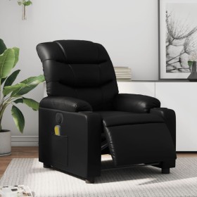 Sillón de masaje reclinable eléctrico cuero sintético negro de , Sillones - Ref: Foro24-3206592, Precio: 256,99 €, Descuento: %