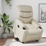 Cream-colored artificial leather reclining and lift chair by , Armchairs - Ref: Foro24-3206600, Price: 275,28 €, Discount: %