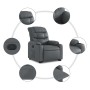 Sillón reclinable elevable cuero artificial gris de , Sillones - Ref: Foro24-3206602, Precio: 291,33 €, Descuento: %