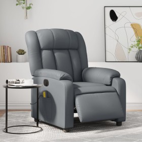 Reclining electric massage armchair in gray synthetic leather by , Armchairs - Ref: Foro24-3205260, Price: 256,50 €, Discount: %