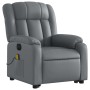 Sillón de masaje elevable eléctrico cuero sintético gris de , Sillones - Ref: Foro24-3205288, Precio: 307,99 €, Descuento: %