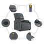 Gray artificial leather foot massage recliner. by , Armchairs - Ref: Foro24-3206609, Price: 280,20 €, Discount: %