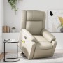 Cream-colored artificial leather reclining massage chair with footrest. by , Armchairs - Ref: Foro24-3205158, Price: 304,56 €...