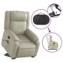 Sillón reclinable de masaje de pie cuero artificial color crema de , Sillones - Ref: Foro24-3205158, Precio: 304,56 €, Descue...