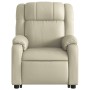 Cream-colored artificial leather reclining massage chair with footrest. by , Armchairs - Ref: Foro24-3205158, Price: 304,56 €...