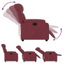 Sillón reclinable eléctrico tela rojo tinto de , Sillones - Ref: Foro24-3205295, Precio: 275,86 €, Descuento: %