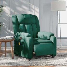 Sillón reclinable de masaje eléctrico tela verde oscuro de , Sillones - Ref: Foro24-3205310, Precio: 290,99 €, Descuento: %