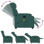 Dark green electric massage recliner chair by , Armchairs - Ref: Foro24-3205310, Price: 290,22 €, Discount: %