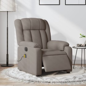 Sillón reclinable de masaje eléctrico tela gris taupe de , Sillones - Ref: Foro24-3205312, Precio: 290,99 €, Descuento: %