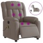 Reclining electric massage armchair in gray taupe fabric by , Armchairs - Ref: Foro24-3205312, Price: 290,22 €, Discount: %