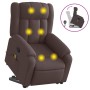 Dark brown fabric reclining massage chair by , Armchairs - Ref: Foro24-3205333, Price: 354,99 €, Discount: %