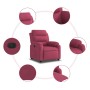 Sillón reclinable eléctrico de terciopelo rojo tinto de , Sillones - Ref: Foro24-3205075, Precio: 268,73 €, Descuento: %