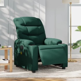 Sillón reclinable de masaje eléctrico tela verde oscuro de , Sillones - Ref: Foro24-3206642, Precio: 288,99 €, Descuento: %