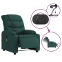 Sillón reclinable de masaje eléctrico tela verde oscuro de , Sillones - Ref: Foro24-3206642, Precio: 274,79 €, Descuento: %