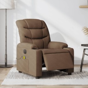 Sillón reclinable de masaje eléctrico tela marrón de , Sillones - Ref: Foro24-3206640, Precio: 288,99 €, Descuento: %