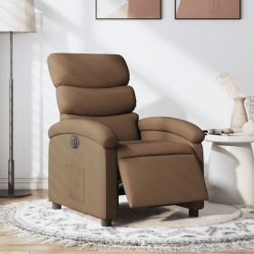 Sillón reclinable eléctrico de tela marrón de , Sillones - Ref: Foro24-3203958, Precio: 249,99 €, Descuento: %